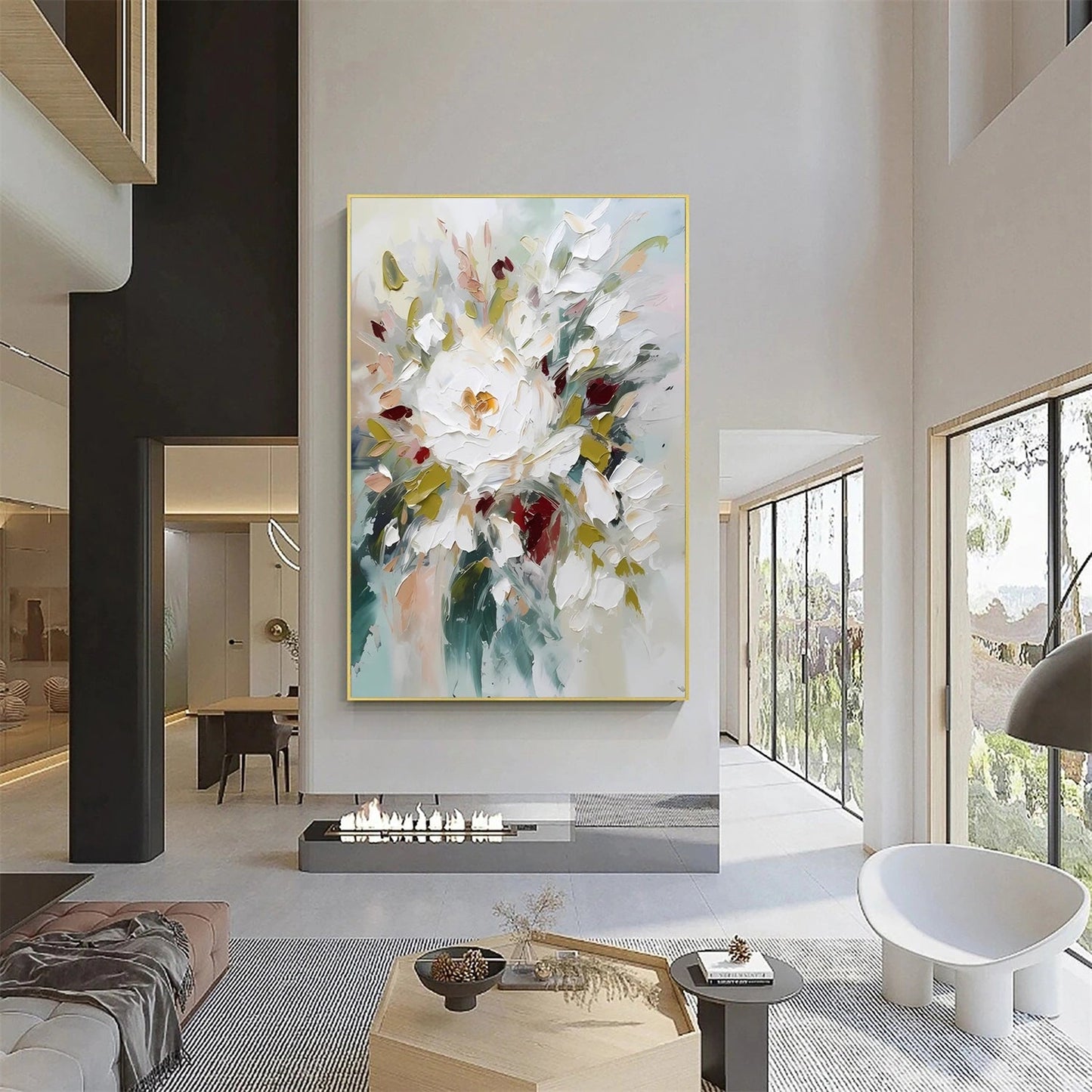 Ivory Bloom Poetic Abstract Painting