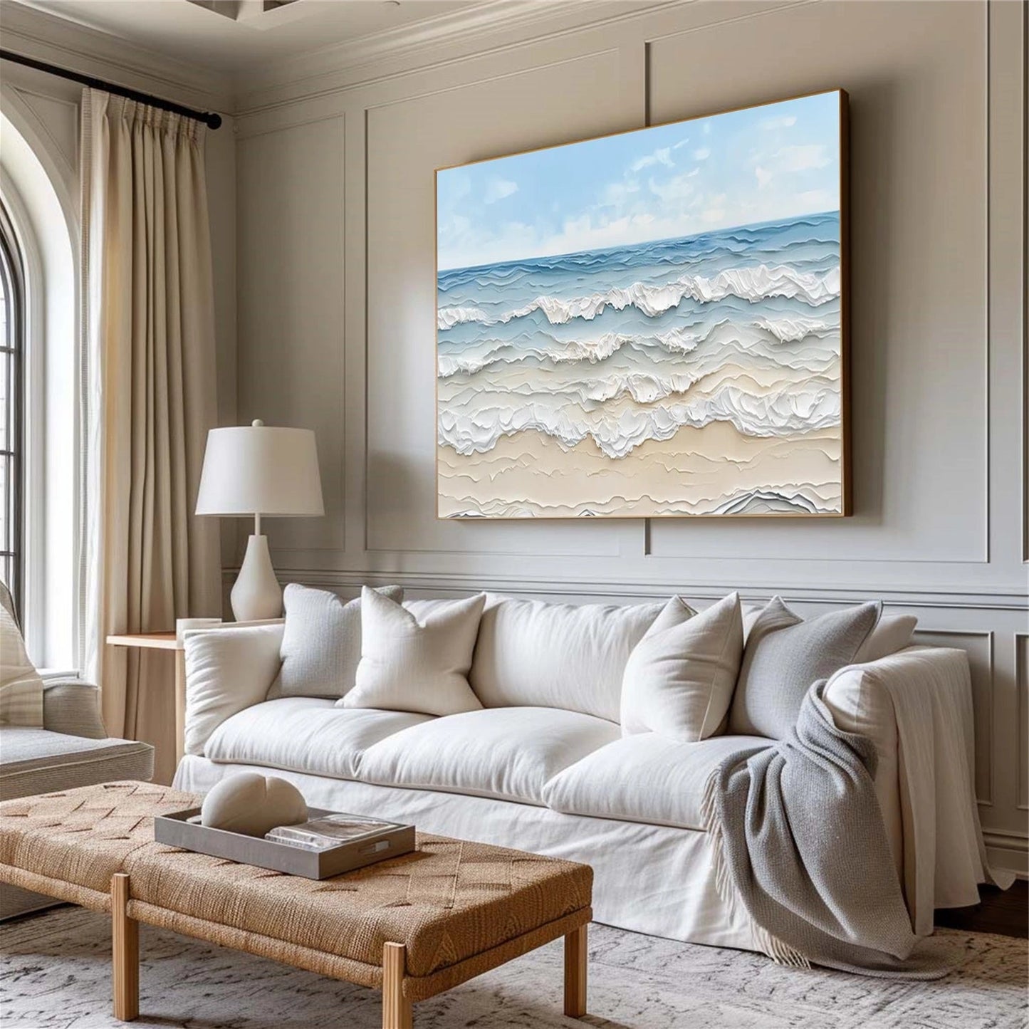 Sea Breeze Textured Wave Painting