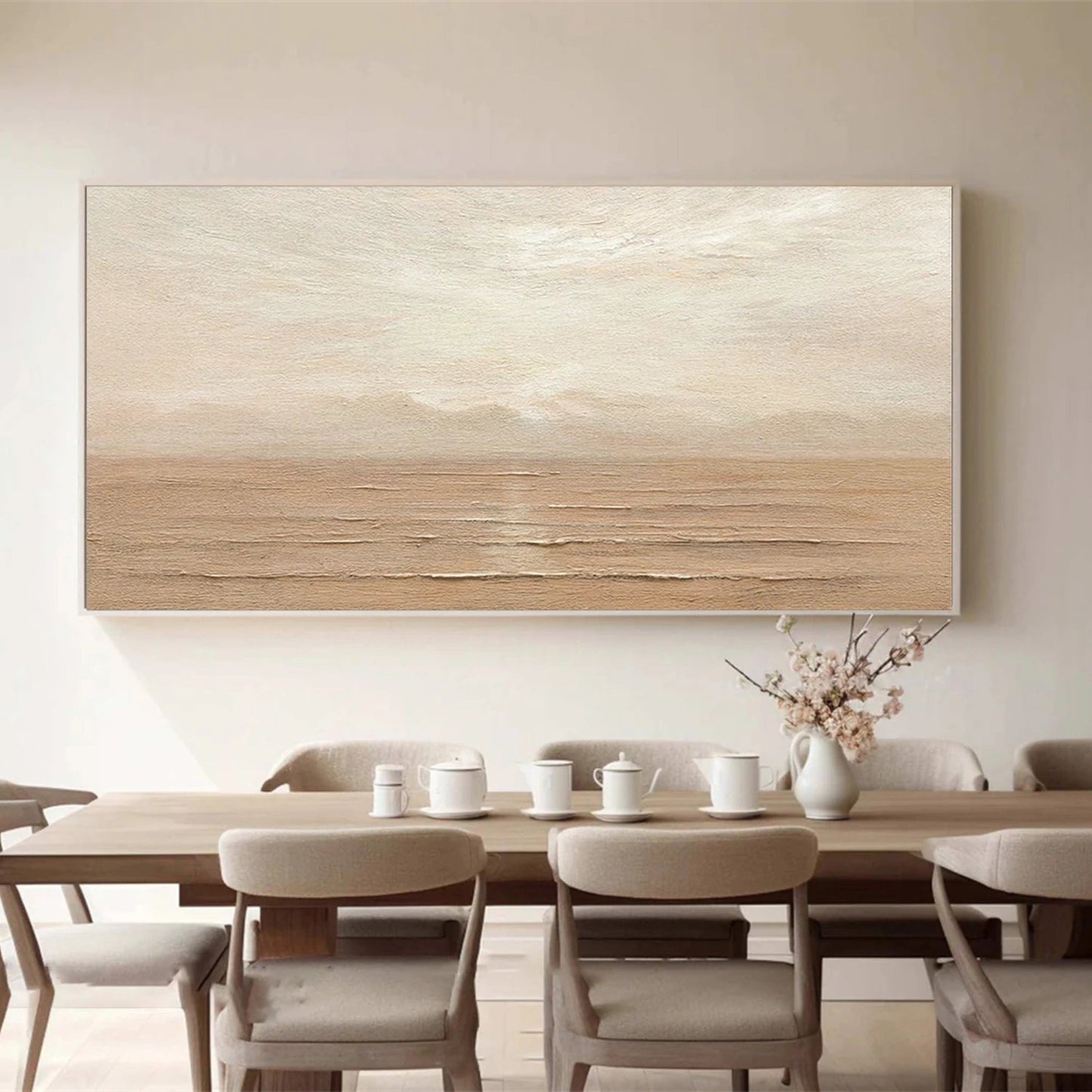 Soft Dune Calm Neutral Abstract Painting