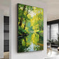 Verdant Light Forest Reflection Painting