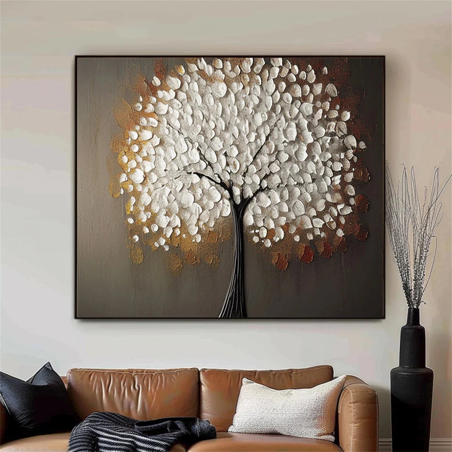 Ivory Canopy Serenity Abstract Painting