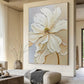 Soft Light White Petal Abstract Painting