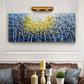 Golden Canopy Birch Forest Abstract Painting