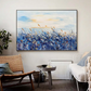Azure Wind Meadow Abstract Painting