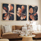 Amber Petal Flow Abstract Painting Set of 3