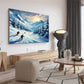 Sunlit Ski Slope – Winter Mountain Landscape Painting
