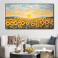 Sunrise Over Golden Sunflowers Painting