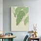 Sage Fern Leaf Textured Abstract Painting