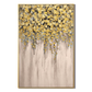 Golden Cascade Botanical Abstract Painting