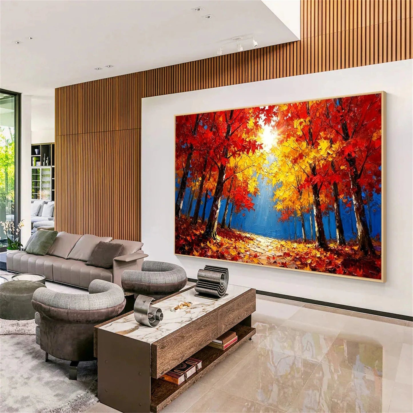 Radiant Maple Avenue Abstract Painting