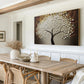Silver Leaf Tree Textured Abstract Painting