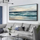 Azure Drift Coastal Seascape Painting