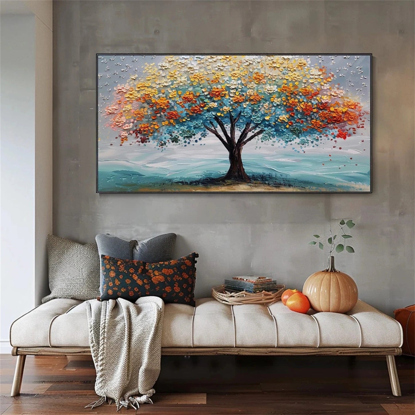 Radiant Seasons Tree Abstract Painting