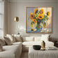 Sunlit Joy Sunflower Abstract Painting