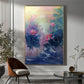 Twilight Lotus Glow Abstract Painting