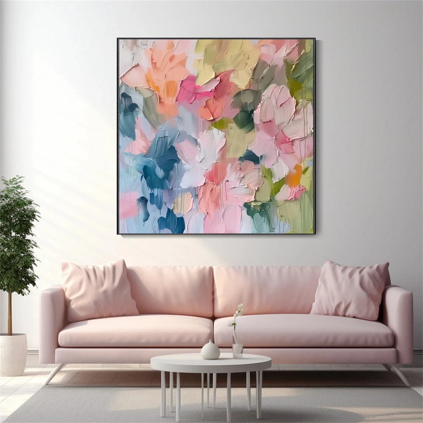 Soft Petal Harmony Abstract Painting