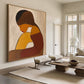 Quiet Embrace Earth-Tone Figurative Painting