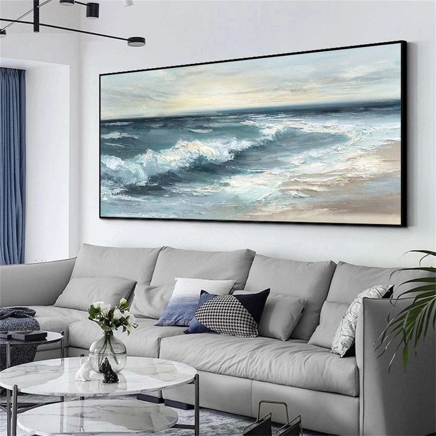 Ocean Serenity Waves – Coastal Seascape Painting