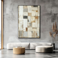 Aged Mosaic Neutral Abstract Painting