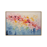 Sunset Bloom Impasto Flower Canvas Art
