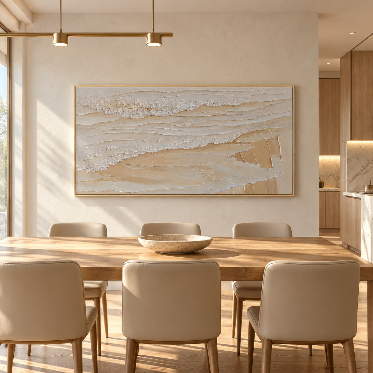 Whispering Shore Sand Abstract Painting