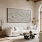 White Summit Textured Mountain Painting