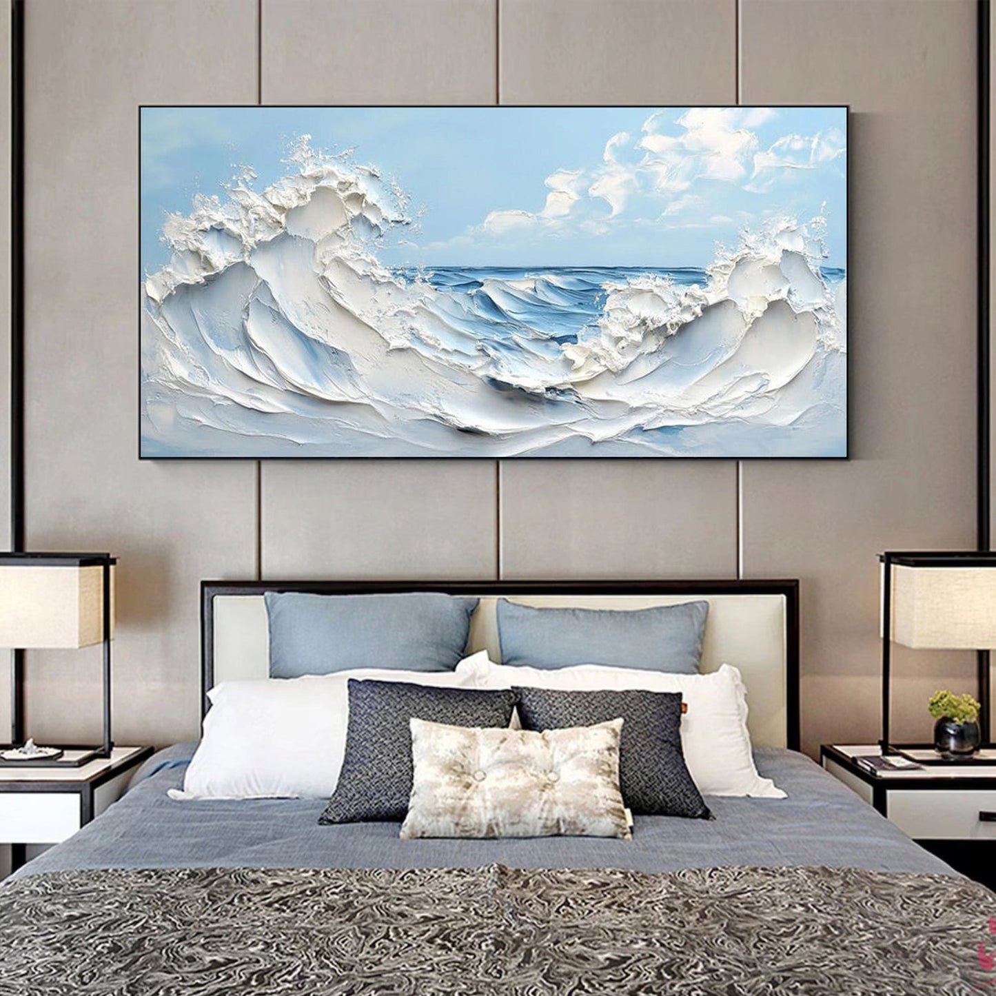 Ocean Impact-3D Textured Wave Painting
