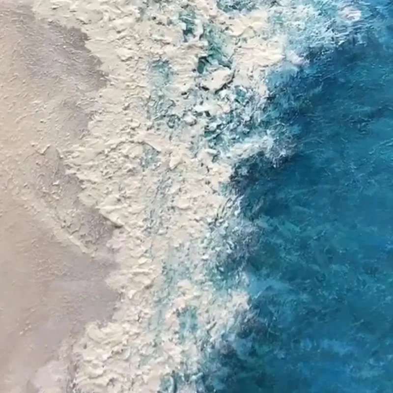 Ocean Whisper Coastal Abstract Painting