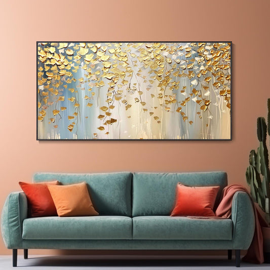 Sunlit Bough Yellow Blossom Painting