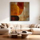 Amber Geometric Abstract Painting