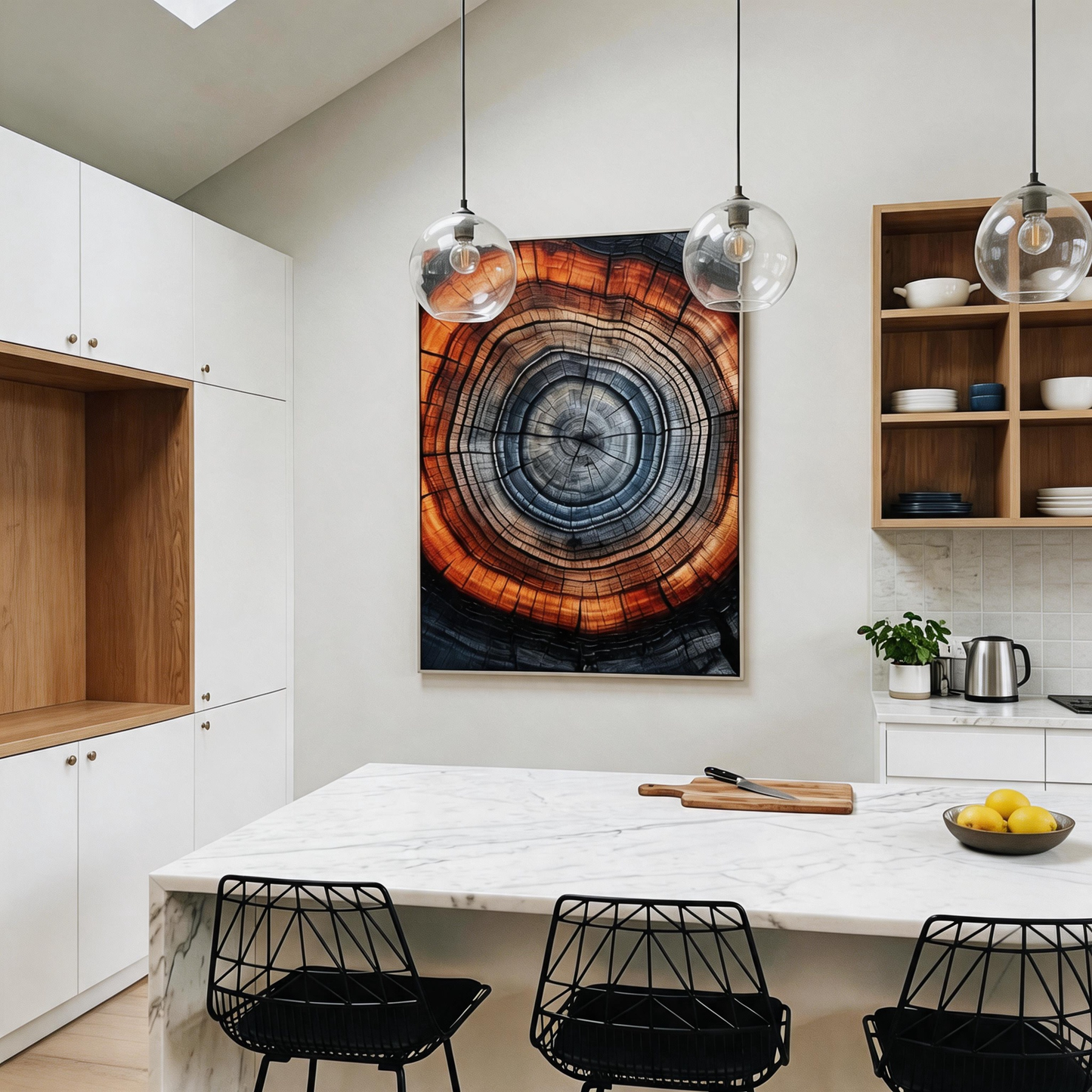 Wood Rings Cross-Section Textured Canvas Art