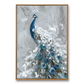 Blue Peacock Textured Wall Art #ART60