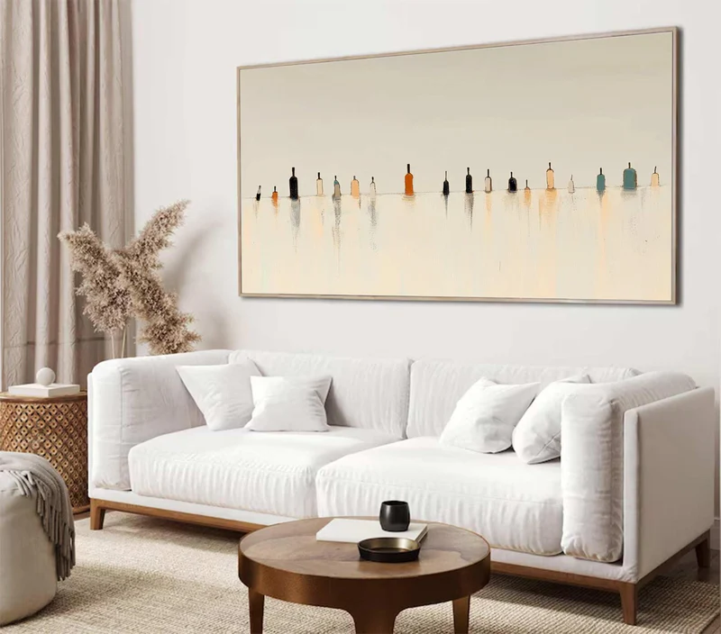 Silent Figures Minimalist Art Painting