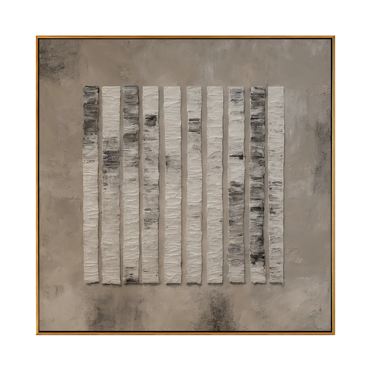 Neutral Vertical Stripes Painting