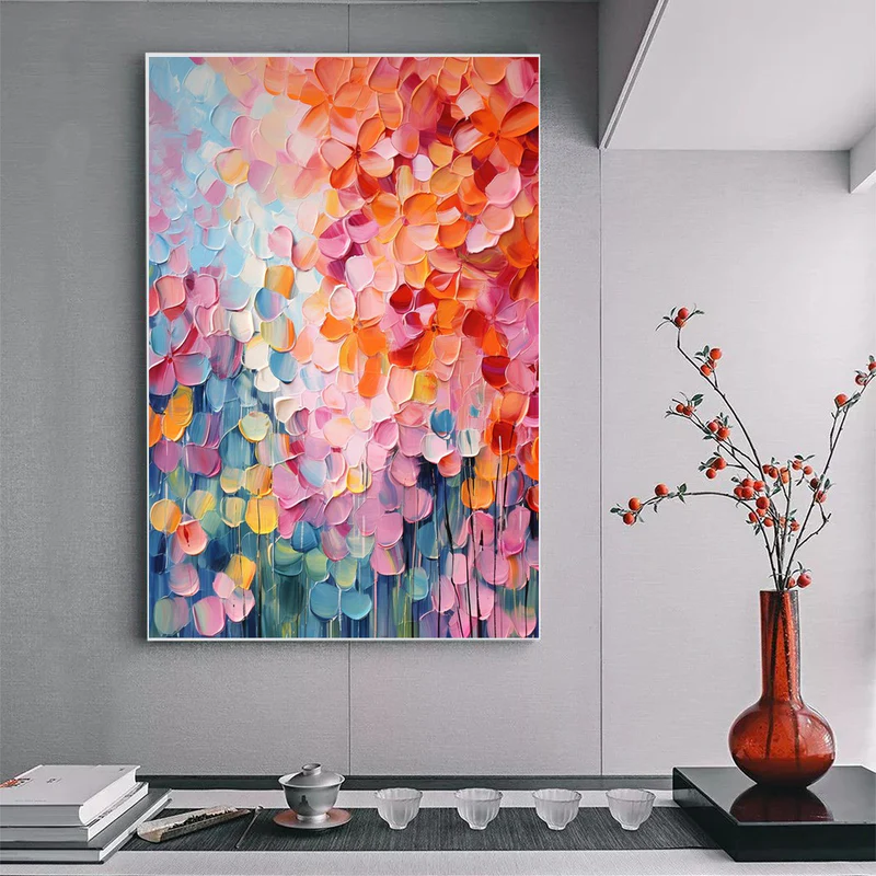 Sunlit Petals Abstract Painting