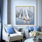 Blue Sailing Cityscape Painting #ART62
