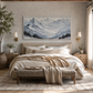 Silent Peaks Textured Mountain Painting