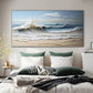 Golden Wave-Beige Textured Ocean Painting