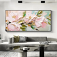Soft Pink Magnolia Textured Painting