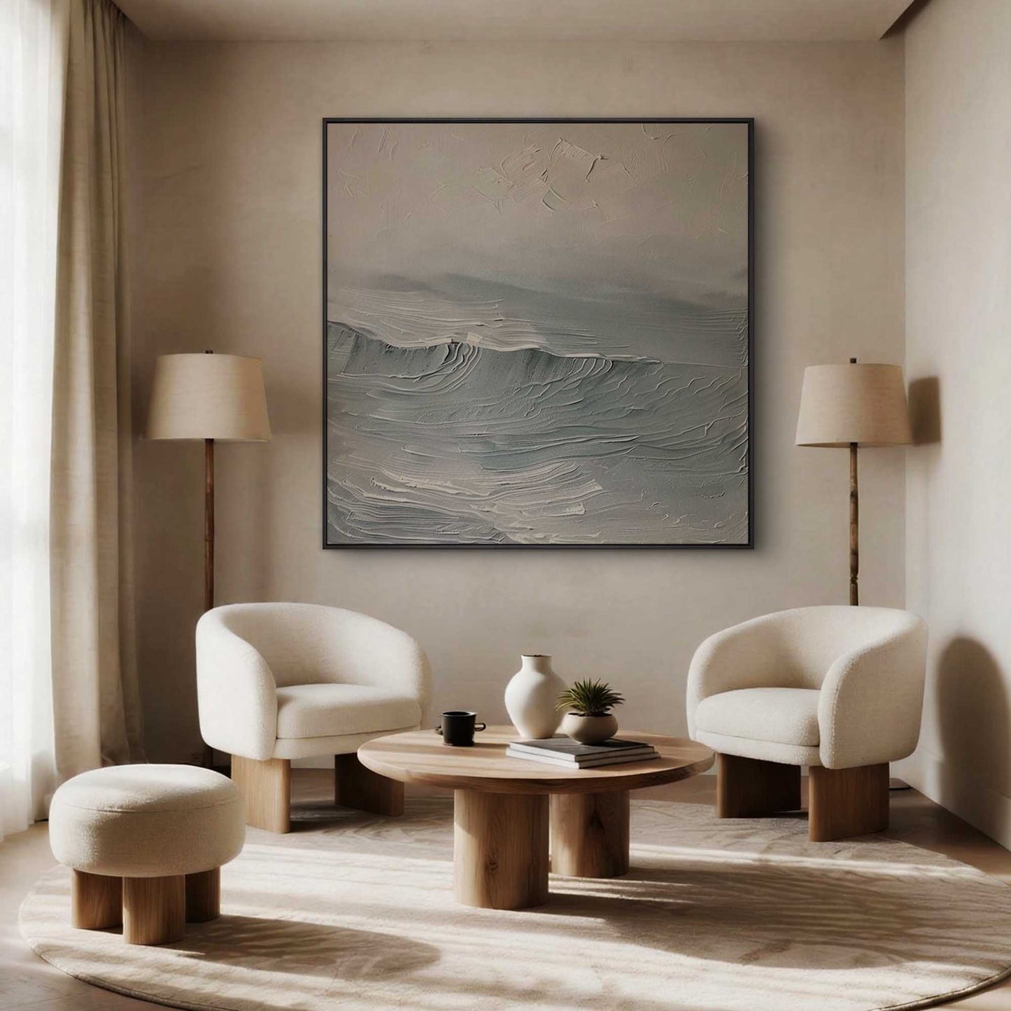 Calm Surf Impasto Painting