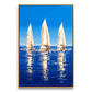 Minimalist Blue Sailboat Painting #ART65