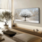 White Tree Textured Painting