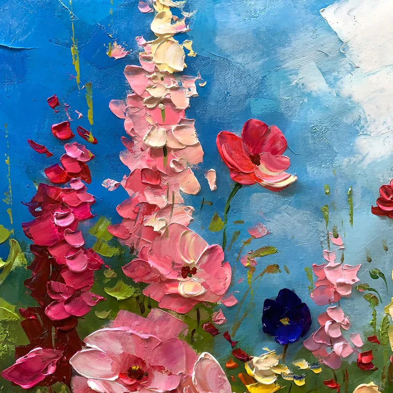 Bloom Symphony Floral Oil Painting