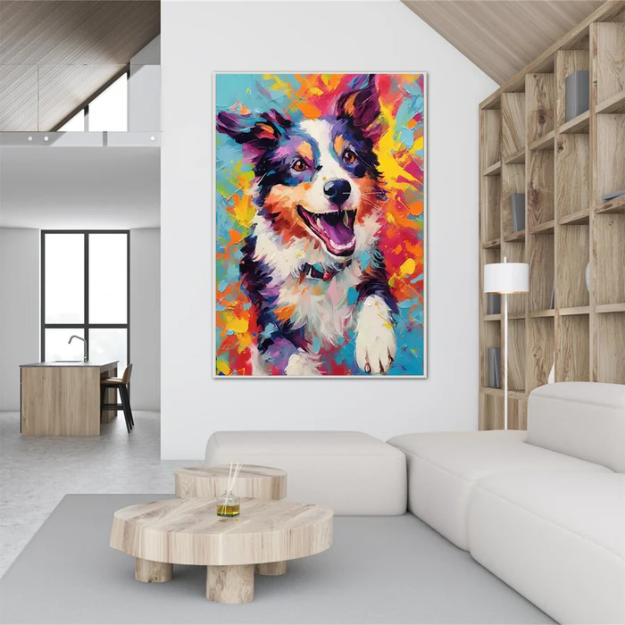 Joyful Spirit Colorful Dog Painting