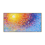 Sunset Vortex Impasto Abstract Painting
