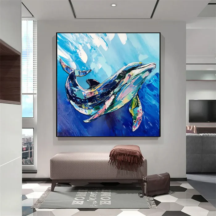 Ocean Dawn Whale Painting