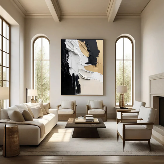 Golden Harmony Abstract Painting