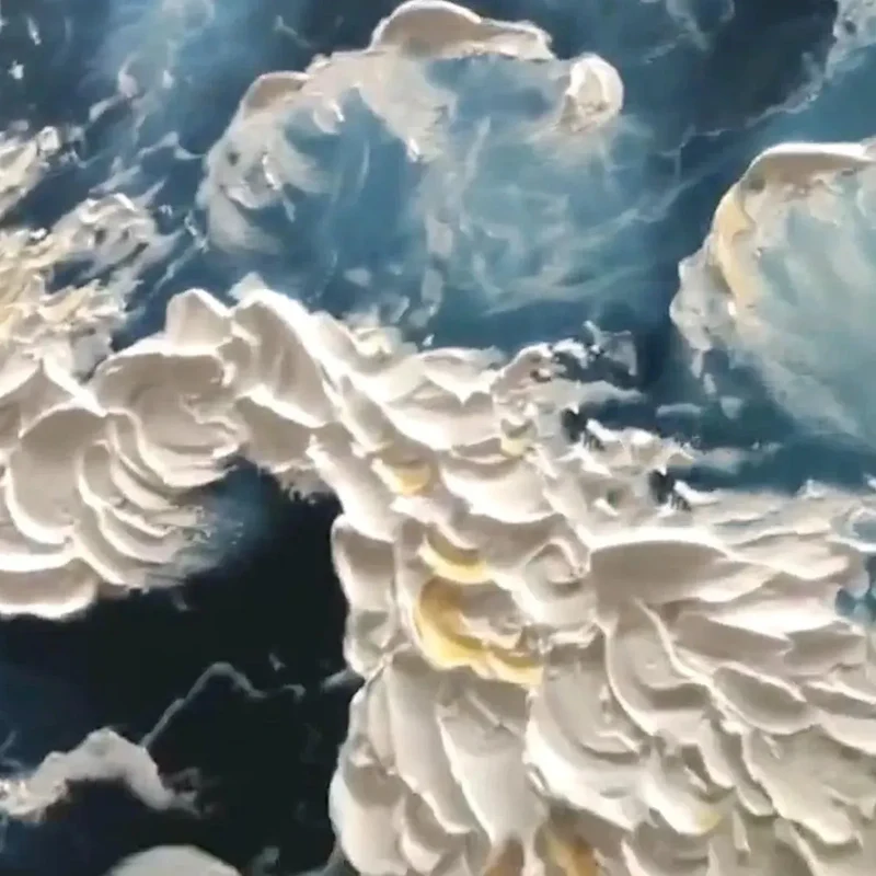 Midnight Tide Ocean Abstract Painting