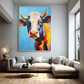 Radiant Meadow Cow Painting