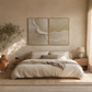Earth Whisper Beige Textured Abstract Painting Set Set of 2